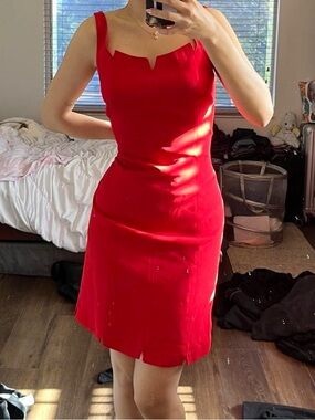 Vintage Red Italian Midi Dress